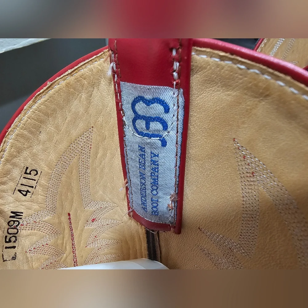 Men's 11.5 Anderson Bean Genuine Giraffe Square Toe Cowboy Boots - Picture 16 of 16